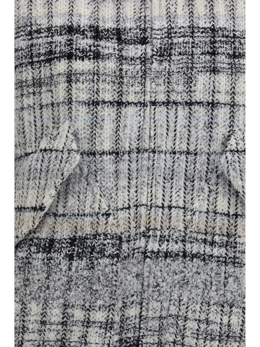 Multicolor Checks Shirt Collar Jacket 3