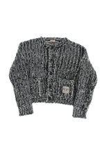 Girls BlackWhite Knitted Cardigan 1