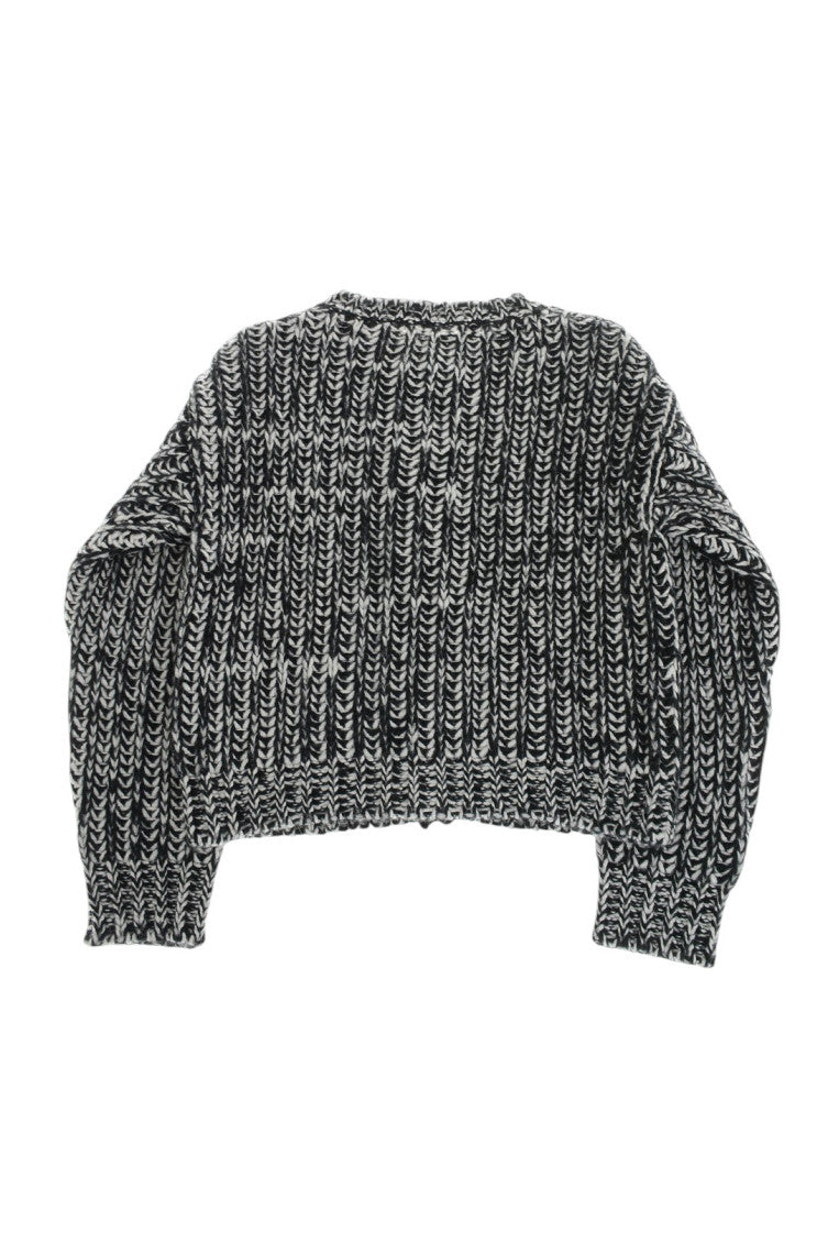 Girls BlackWhite Knitted Cardigan 2