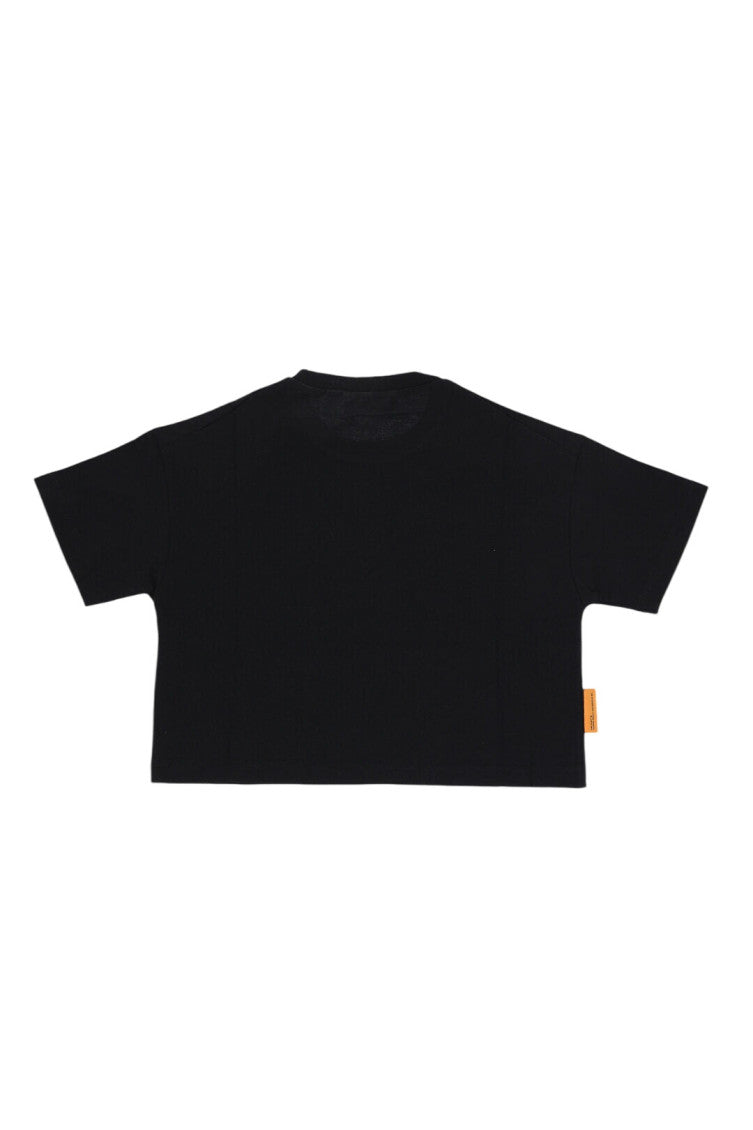 Girls Black Graphic T-Shirt 2