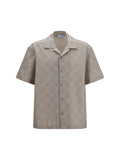Beige Regular Jacquard Shirt 1