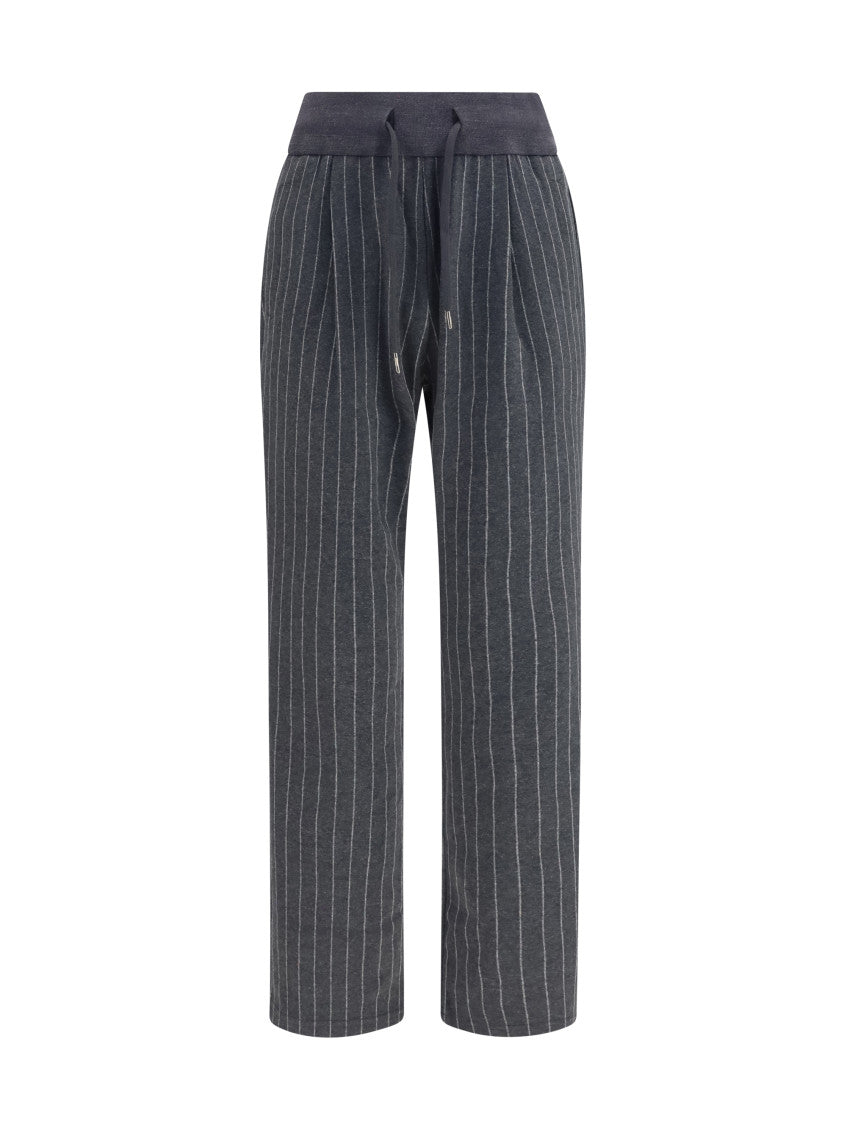 Dark Grey Drawstring Trousers 1