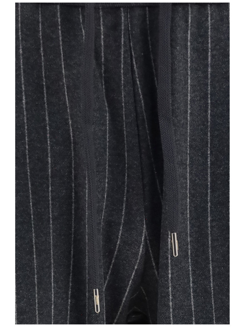 Dark Grey Drawstring Trousers 3