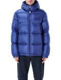 Blue Quilted Hood Jacket 1