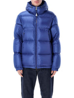 Blue Quilted Hood Jacket 1