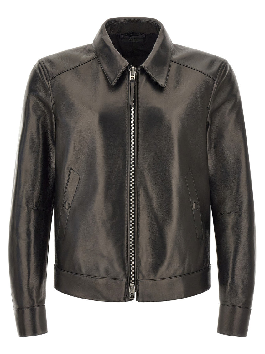 Black Shirt Collar Jacket 1