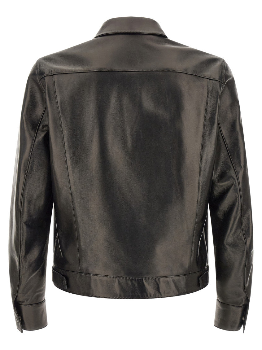 Black Shirt Collar Jacket 2