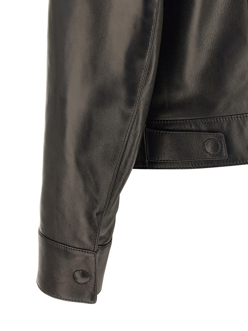 Black Shirt Collar Jacket 4