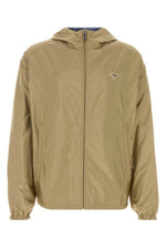 Beige Logo Hood Jacket 1