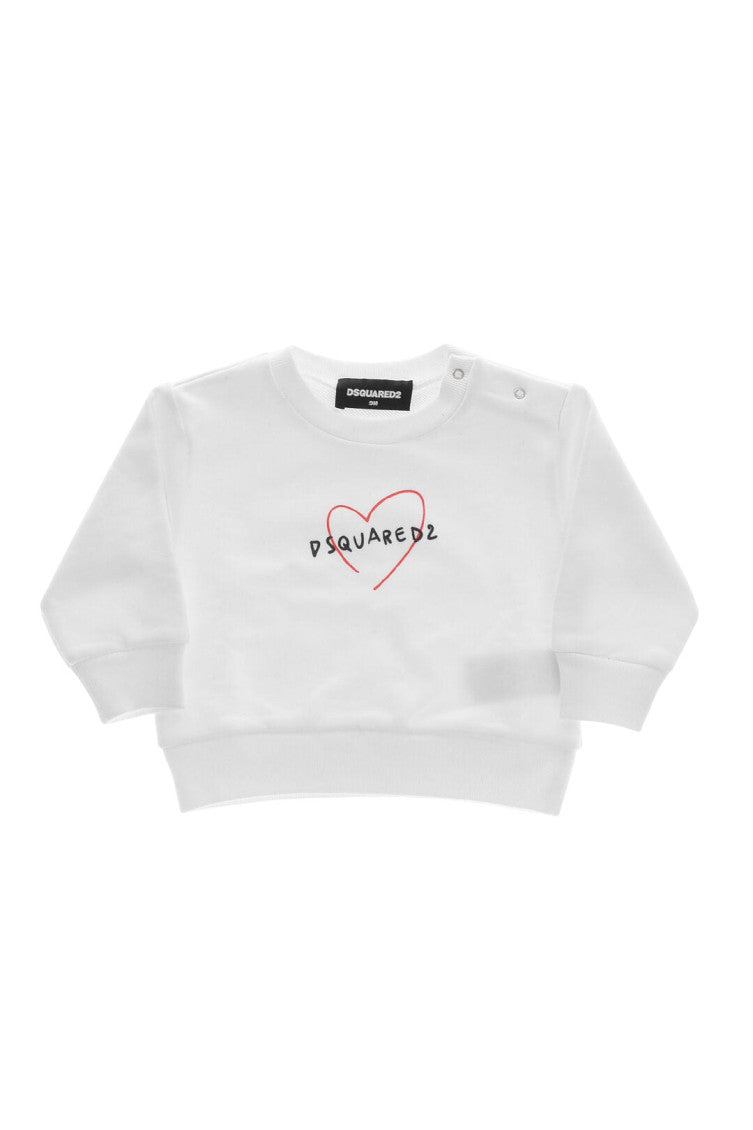 Baby Girls White Logo Sweatshirt 1
