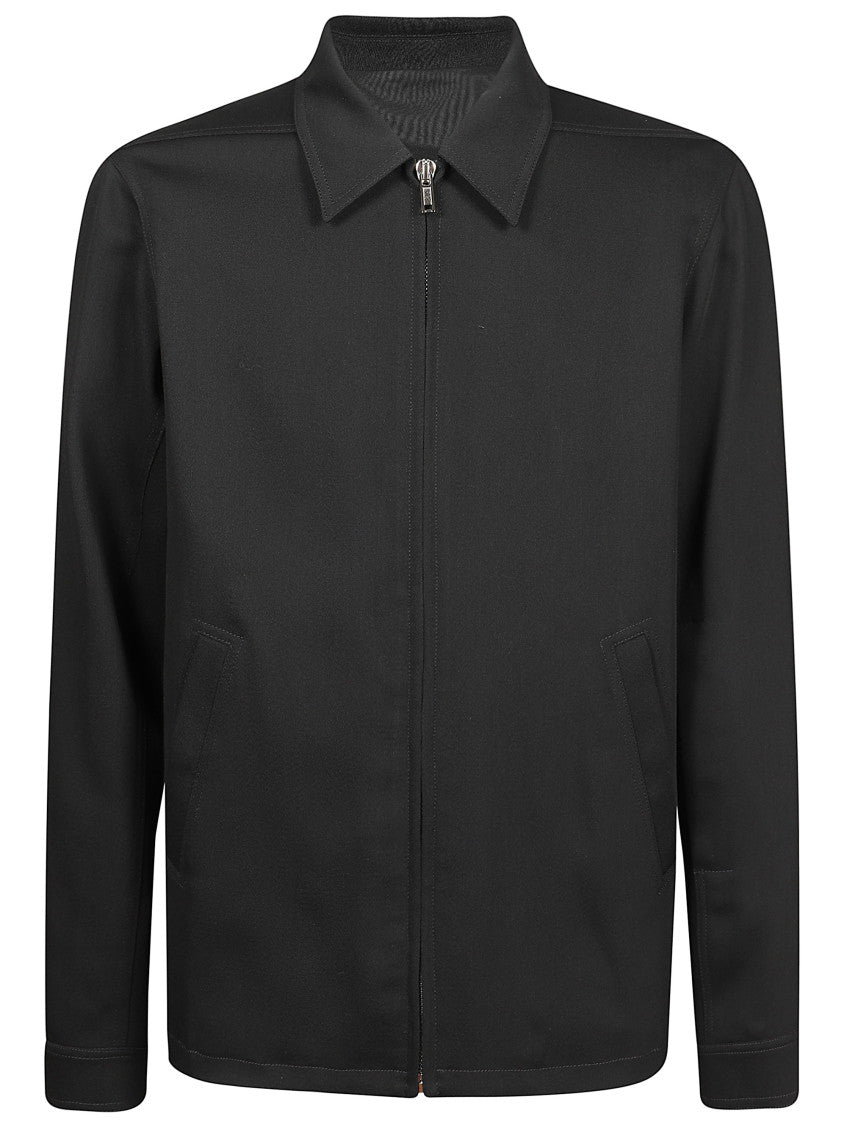 Black Shirt Collar Jacket 1