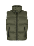 Olive Quilted Sleeveless Jacket 1
