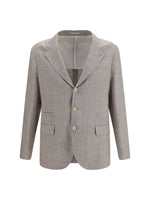 Taupe Notched Lapel Blazer 1