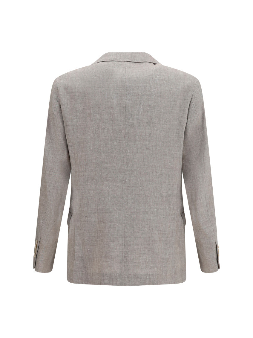 Taupe Notched Lapel Blazer 2