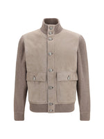 Beige Mock Collar Jacket 1