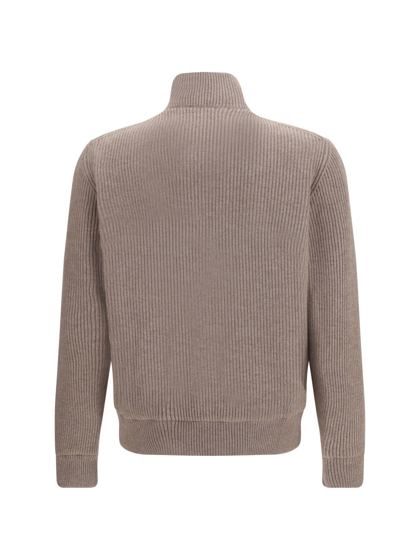 Beige Mock Collar Jacket 2