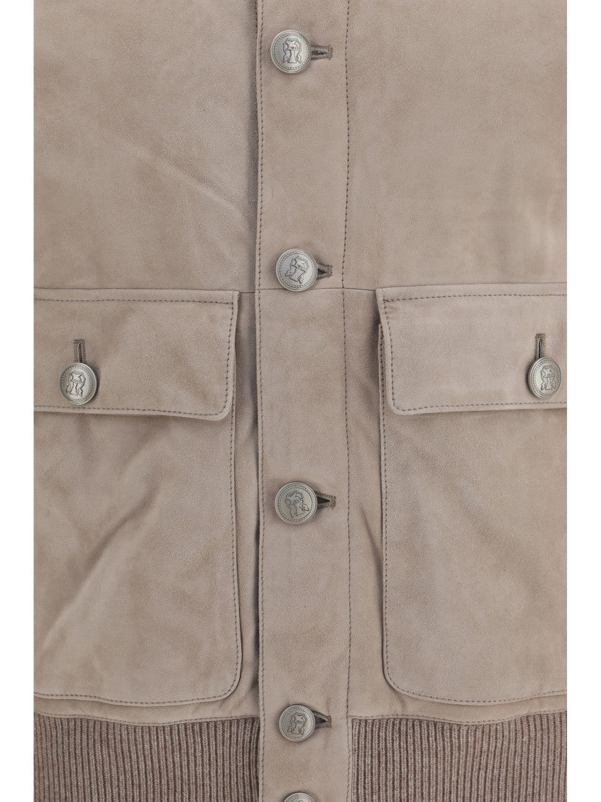 Beige Mock Collar Jacket 3