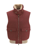 Red Regular Sleeveless Jacket 1