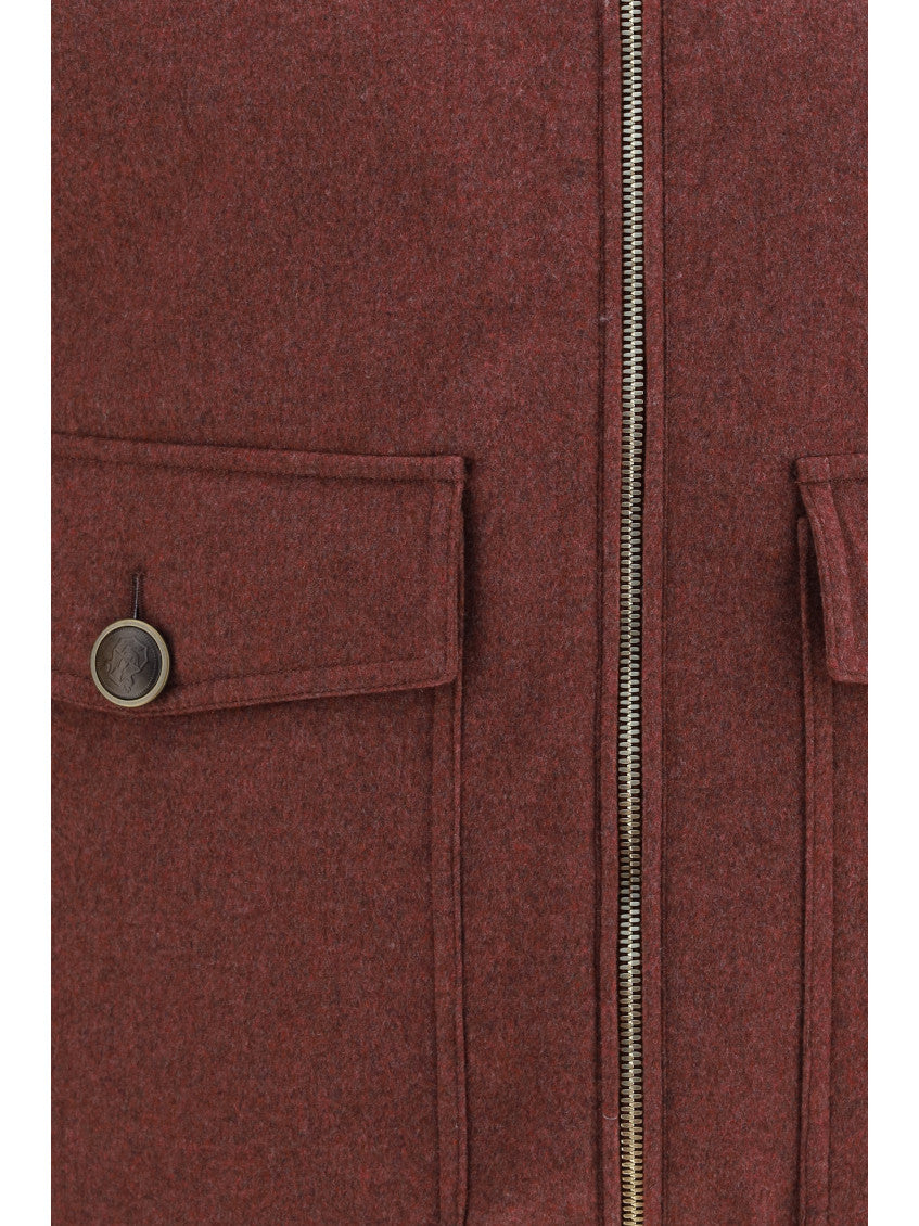 Red Regular Sleeveless Jacket 3