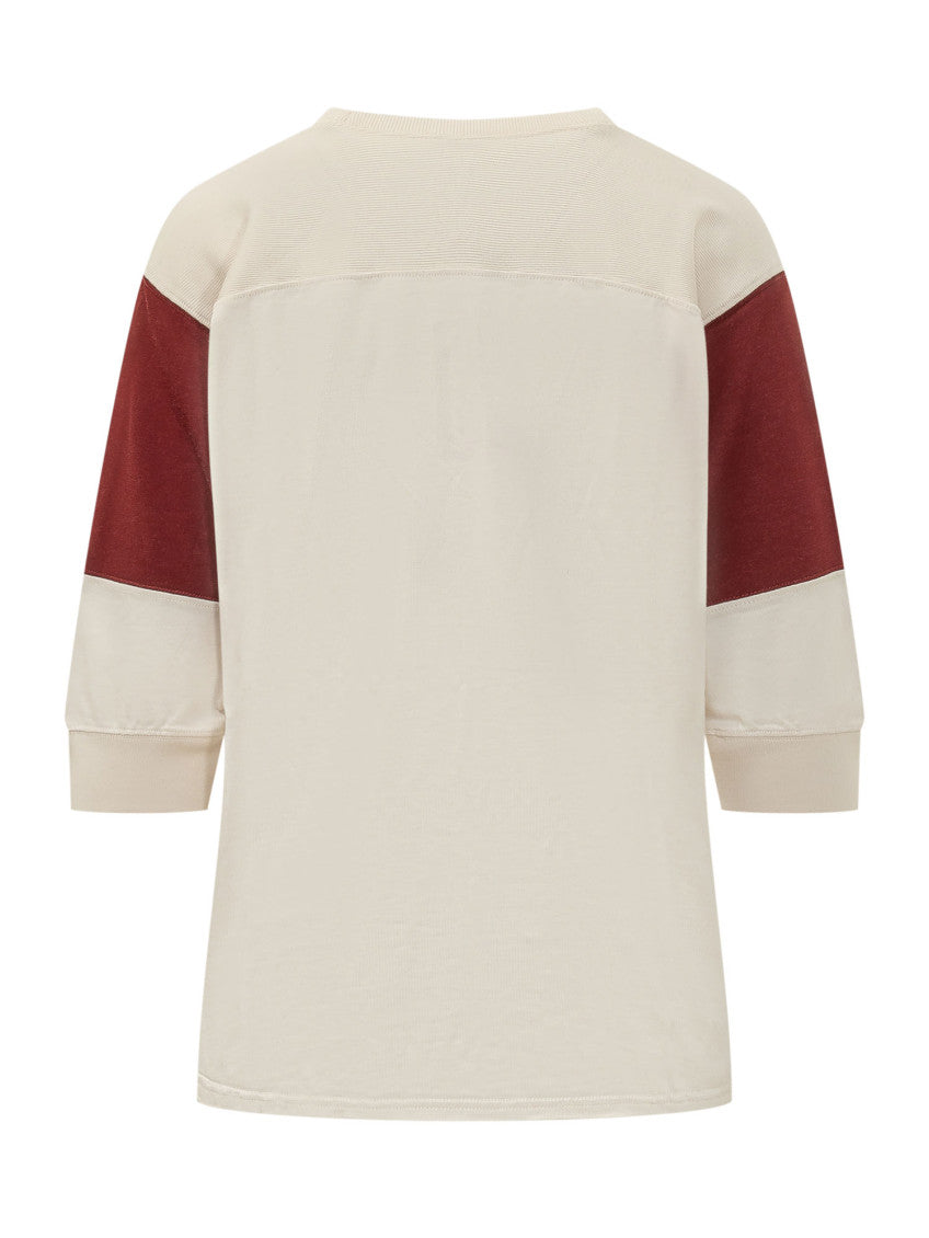 Beige Crew Neck T-Shirt 2