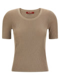 Beige Crew Neck T-Shirt 1