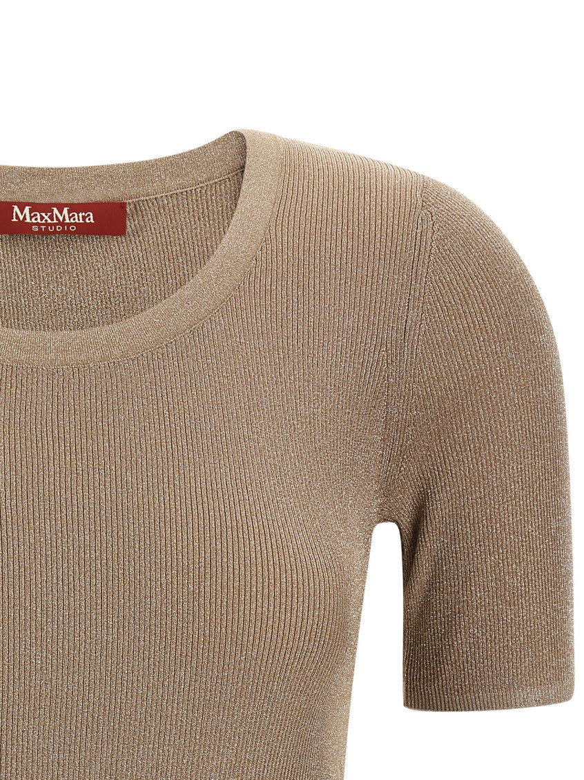 Beige Crew Neck T-Shirt 3