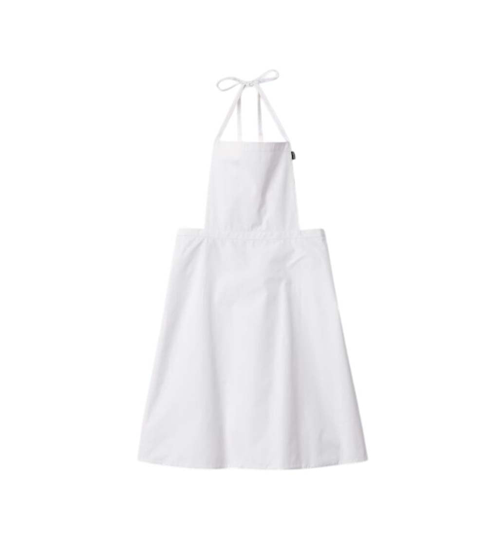 White Solid Halter Neck Mini Dress 1
