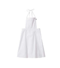 White Solid Halter Neck Mini Dress 1