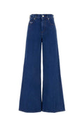Blue Denim Wide-leg Jeans 1