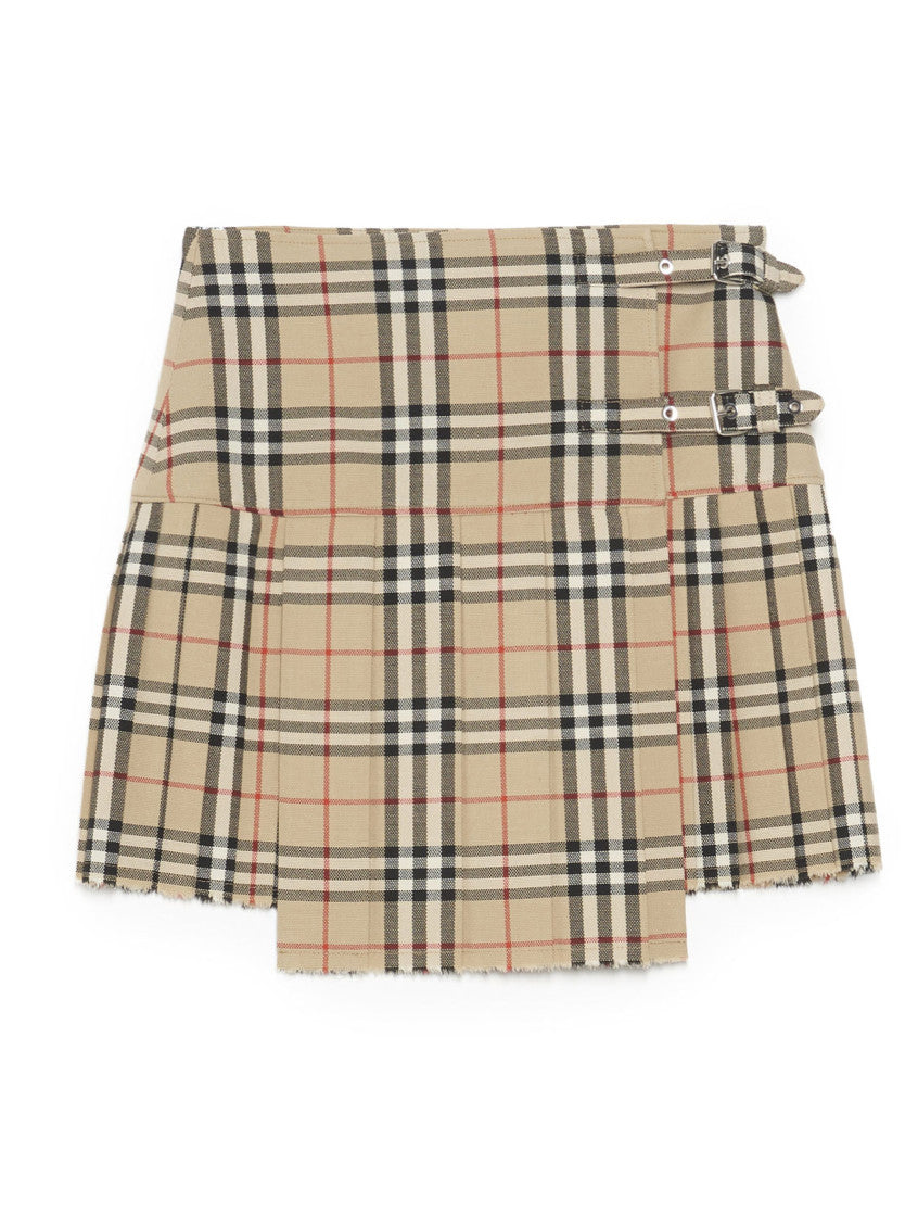 Beige Check Skirt 1
