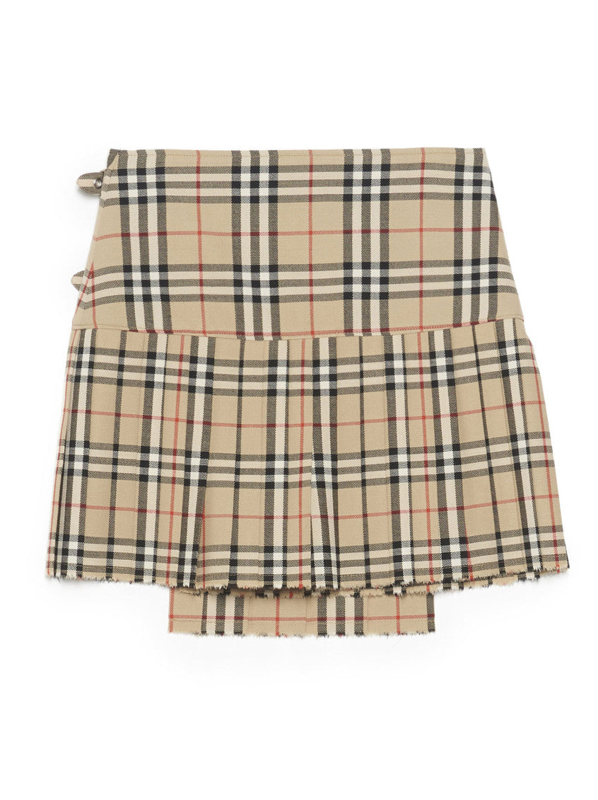 Beige Check Skirt 2