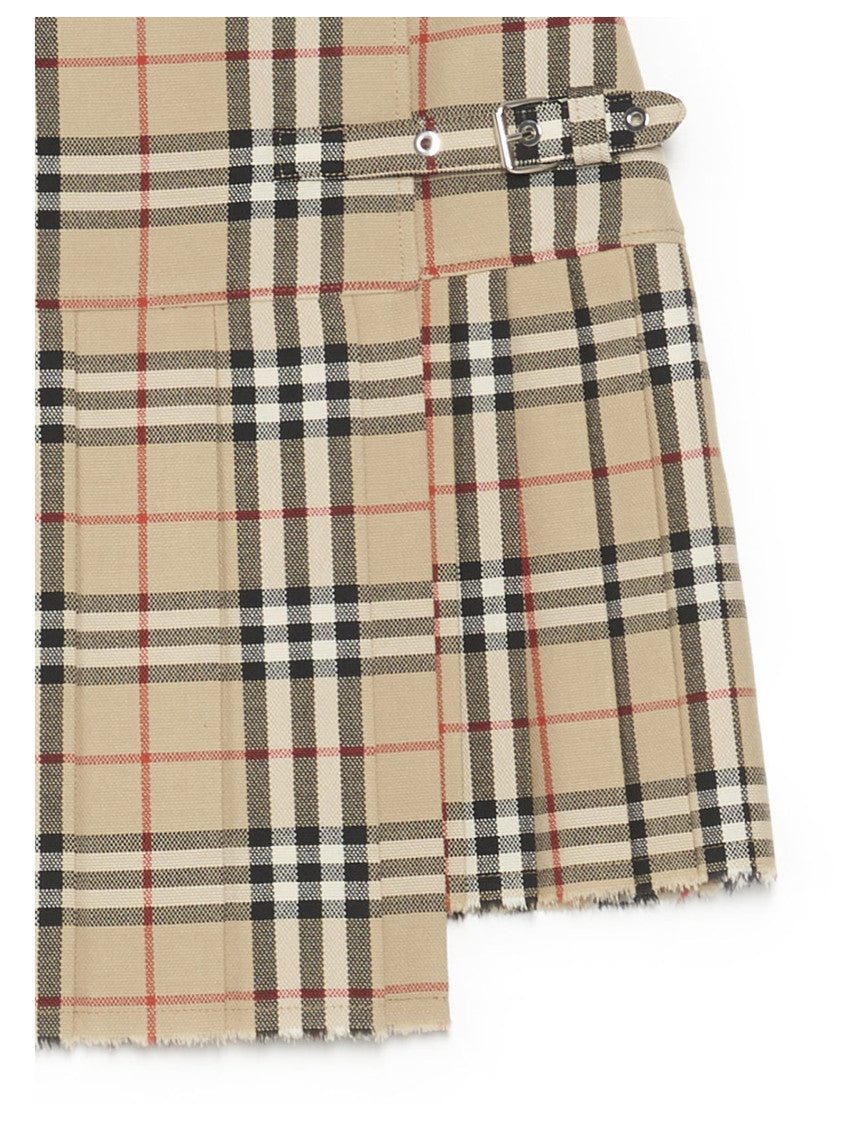 Beige Check Skirt 3