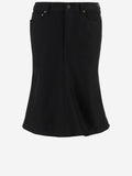 Black Cotton Denim Skirt 1