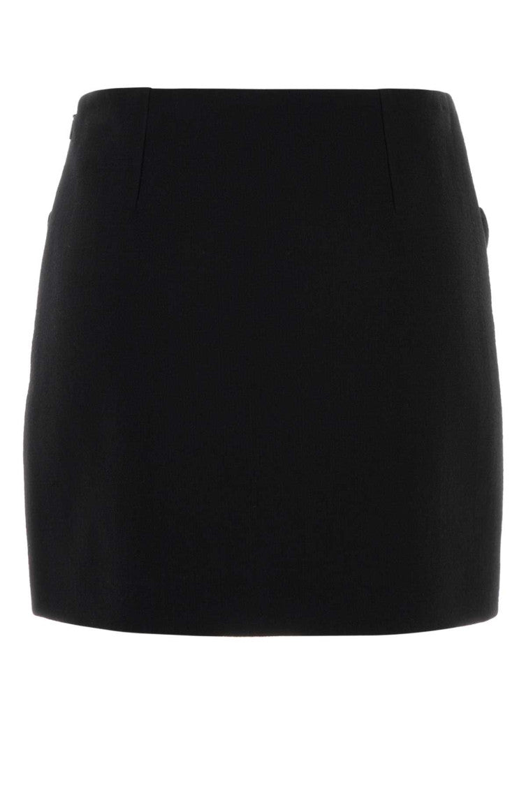 Black Wool Mini Skirt 2