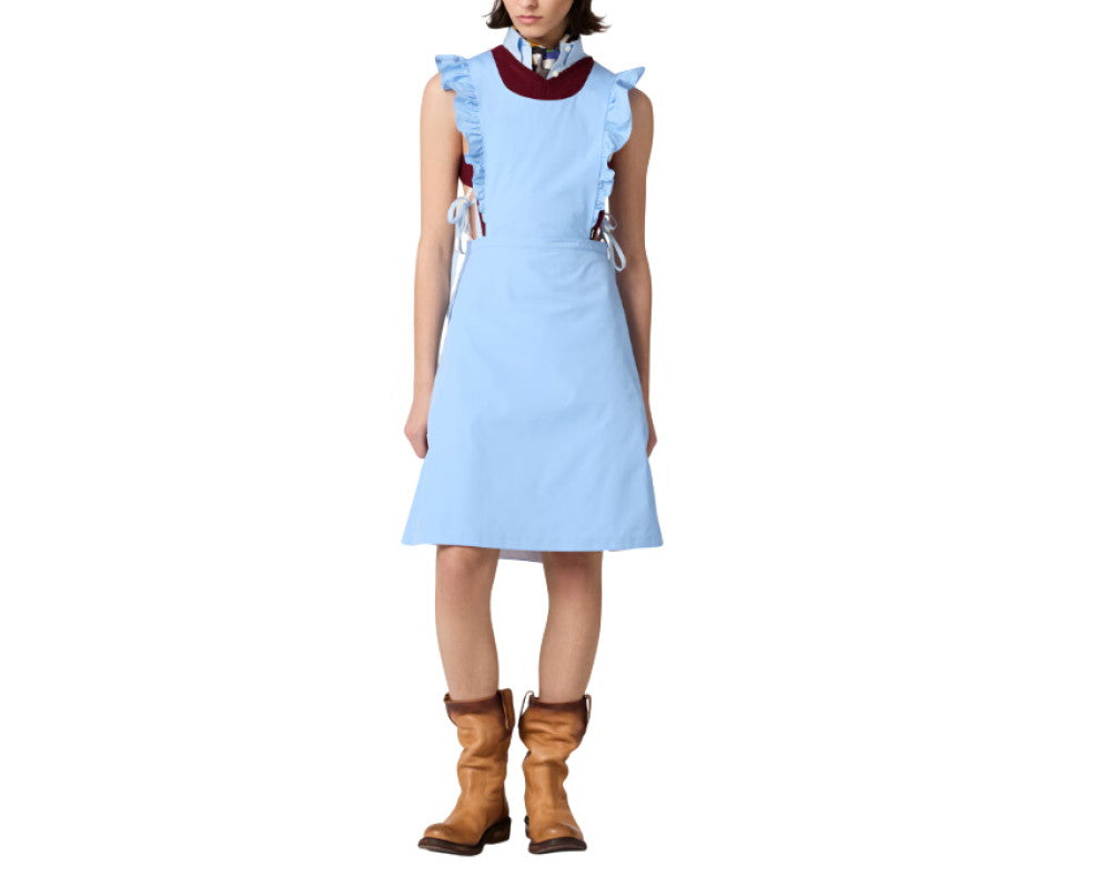 Blue Scoop Neck Mini Dress 2
