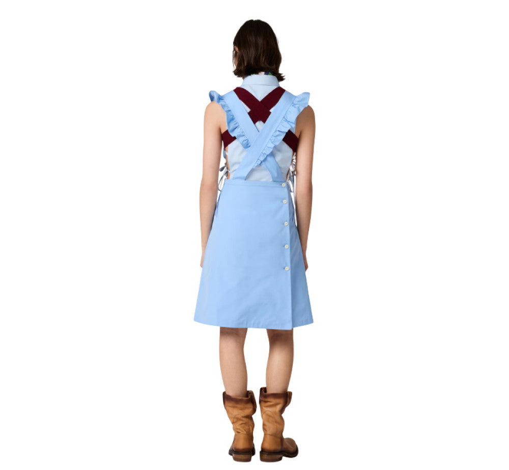 Blue Scoop Neck Mini Dress 3