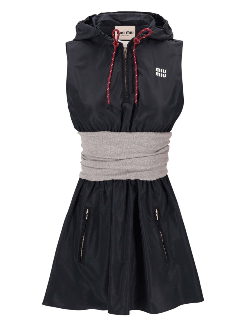 Black Hood Mini Dress 1