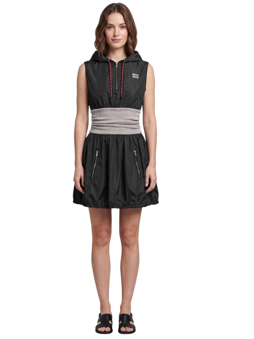 Black Hood Mini Dress 3