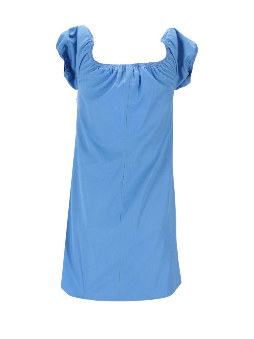 Blue Scoop Neck Mini Dress 2