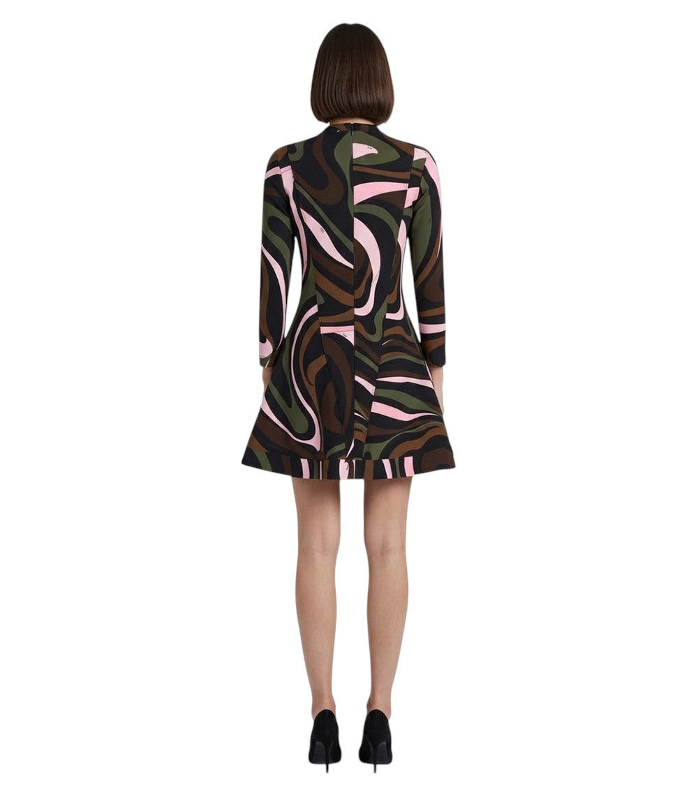 Multicolor V Neck Mini Dress 2