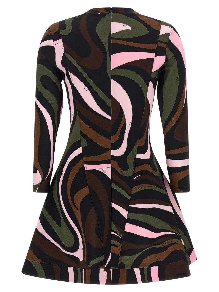 Multicolor V Neck Mini Dress 4