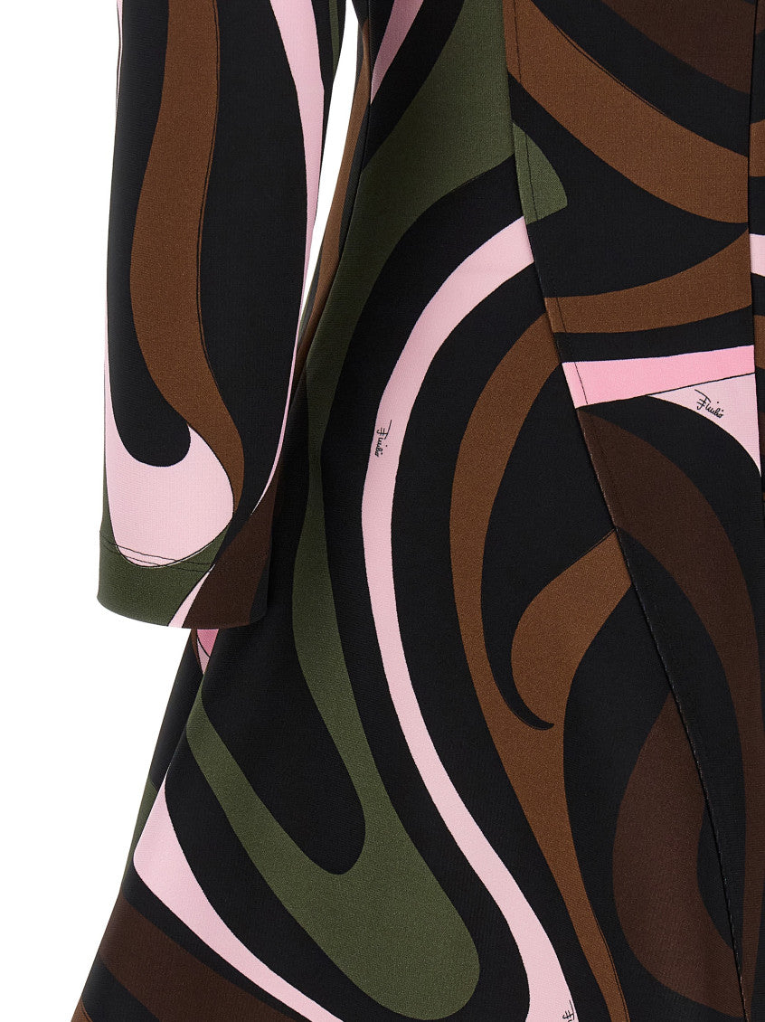 Multicolor V Neck Mini Dress 6