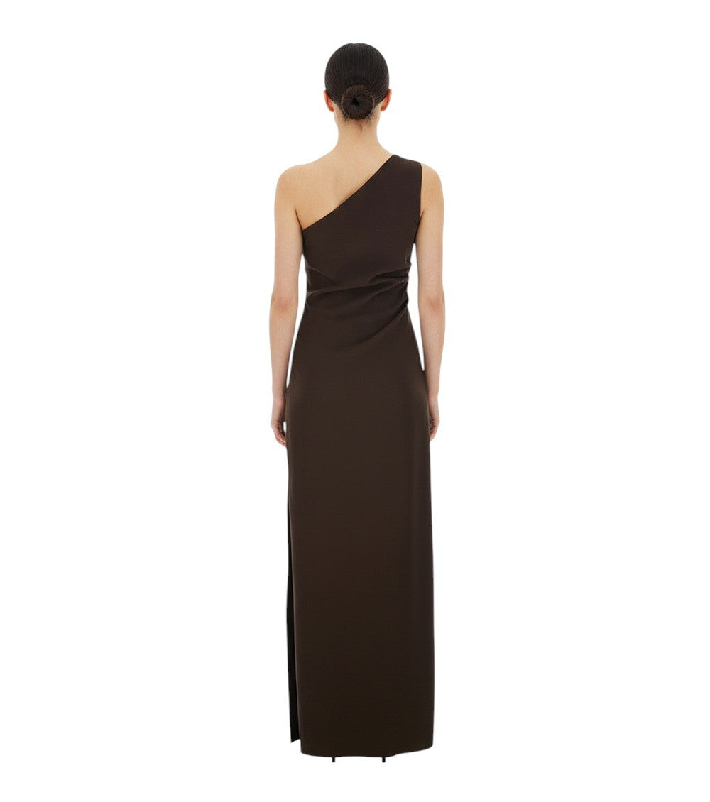 Brown One Shoulder Maxi Dress 2
