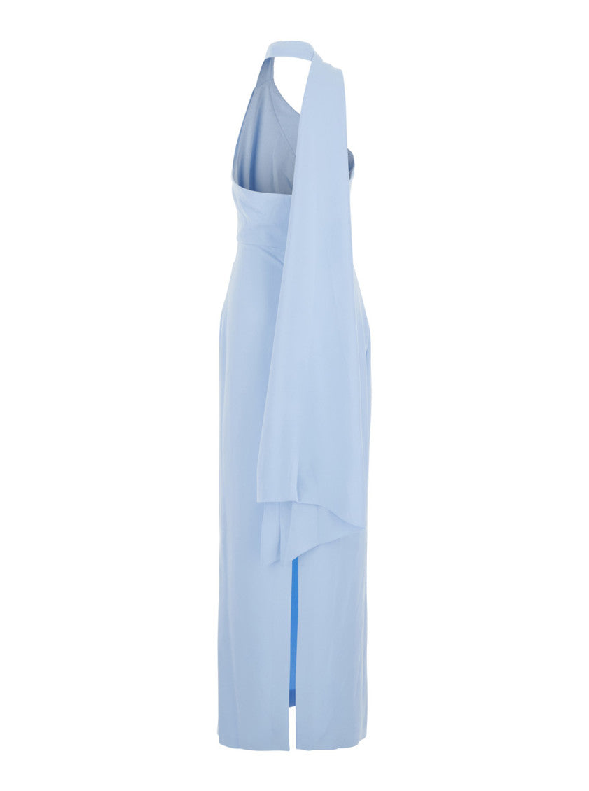 Light Blue One Shoulder Dress 2