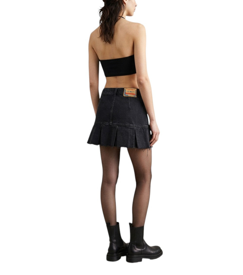 Black Pleated Above Knee Skirt 2