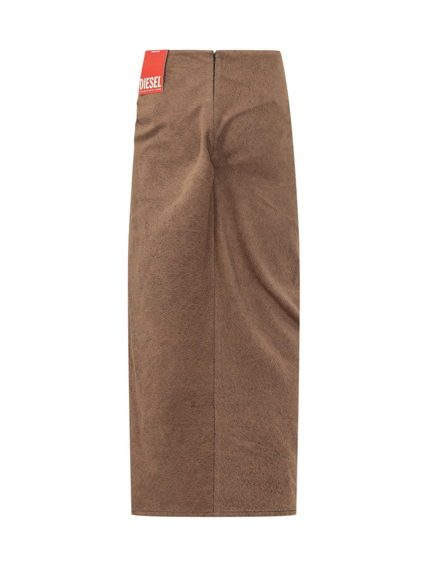 Brown Calf Length Skirt 4