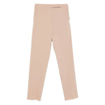 Beige Straight Flat Front Pant 1