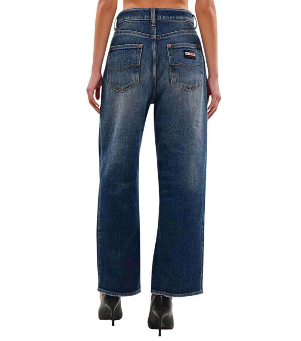Blue Straight High Rise Jeans 2