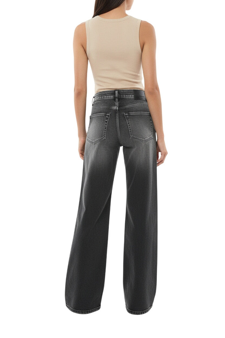 Grey Flared High Rise Jeans 2