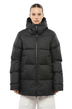 Black Quilted Hood Jacket 1